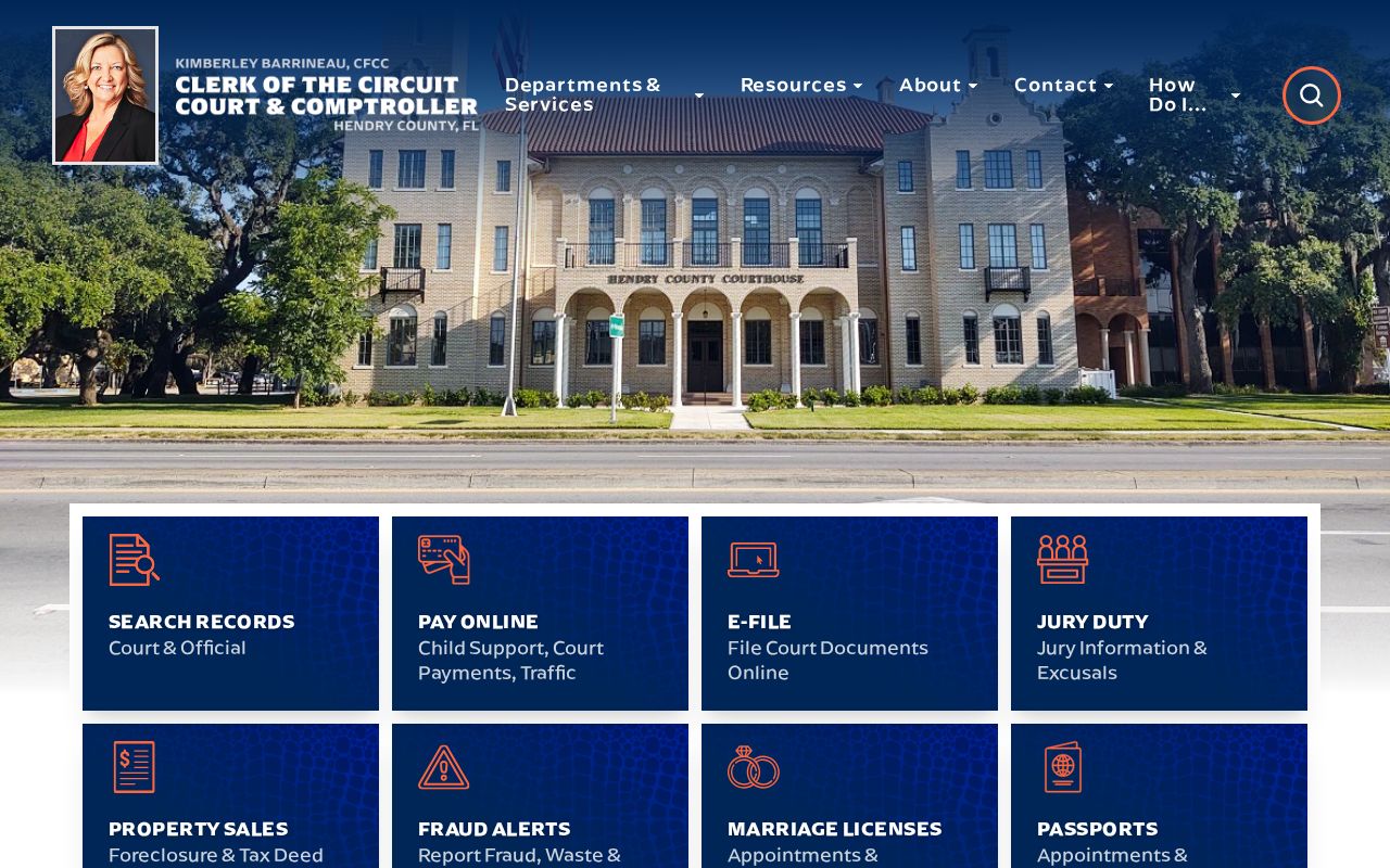 Hendry County criminal history Clerk court record access
