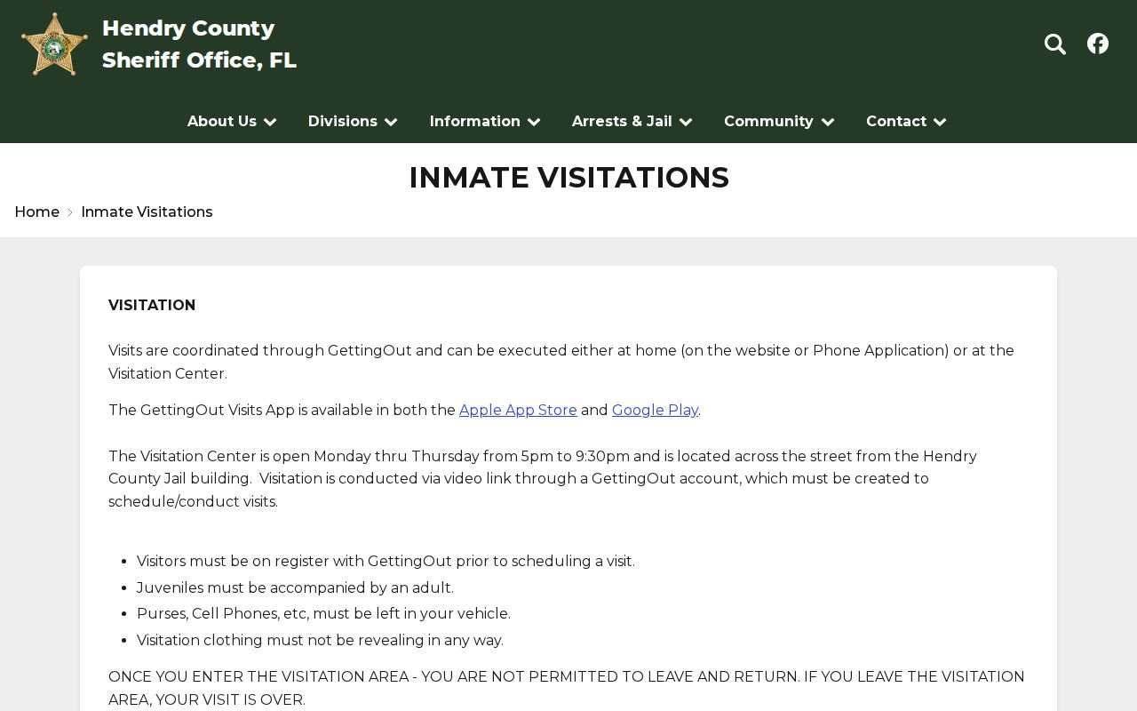 Hendry County Jail inmate visitation information