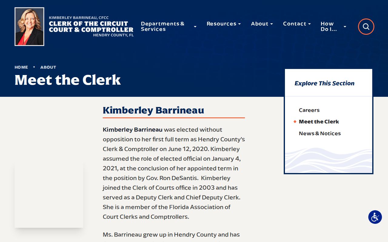 Hendry County Clerk record custodian information