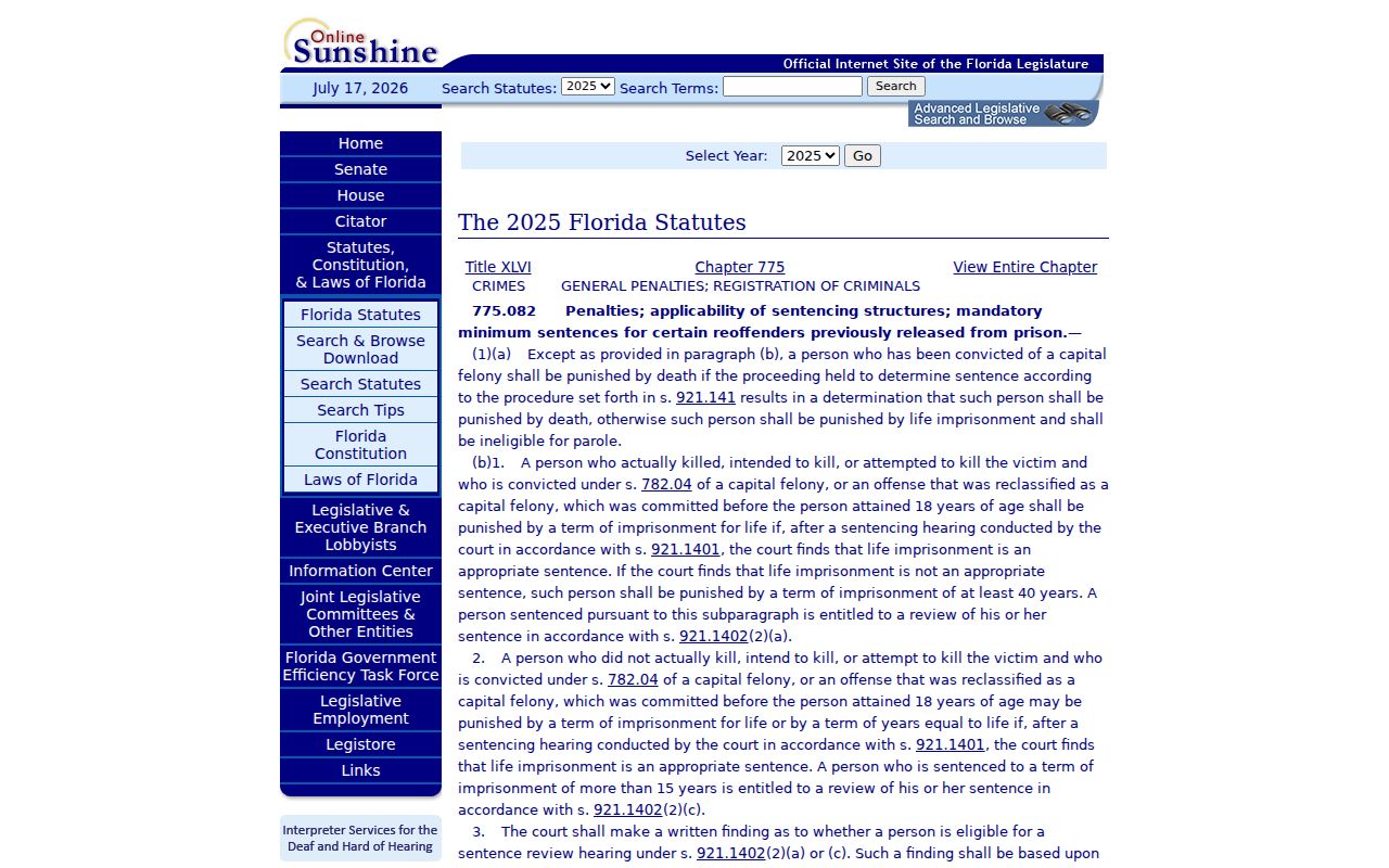 Hendry County offender registry Florida criminal penalties law