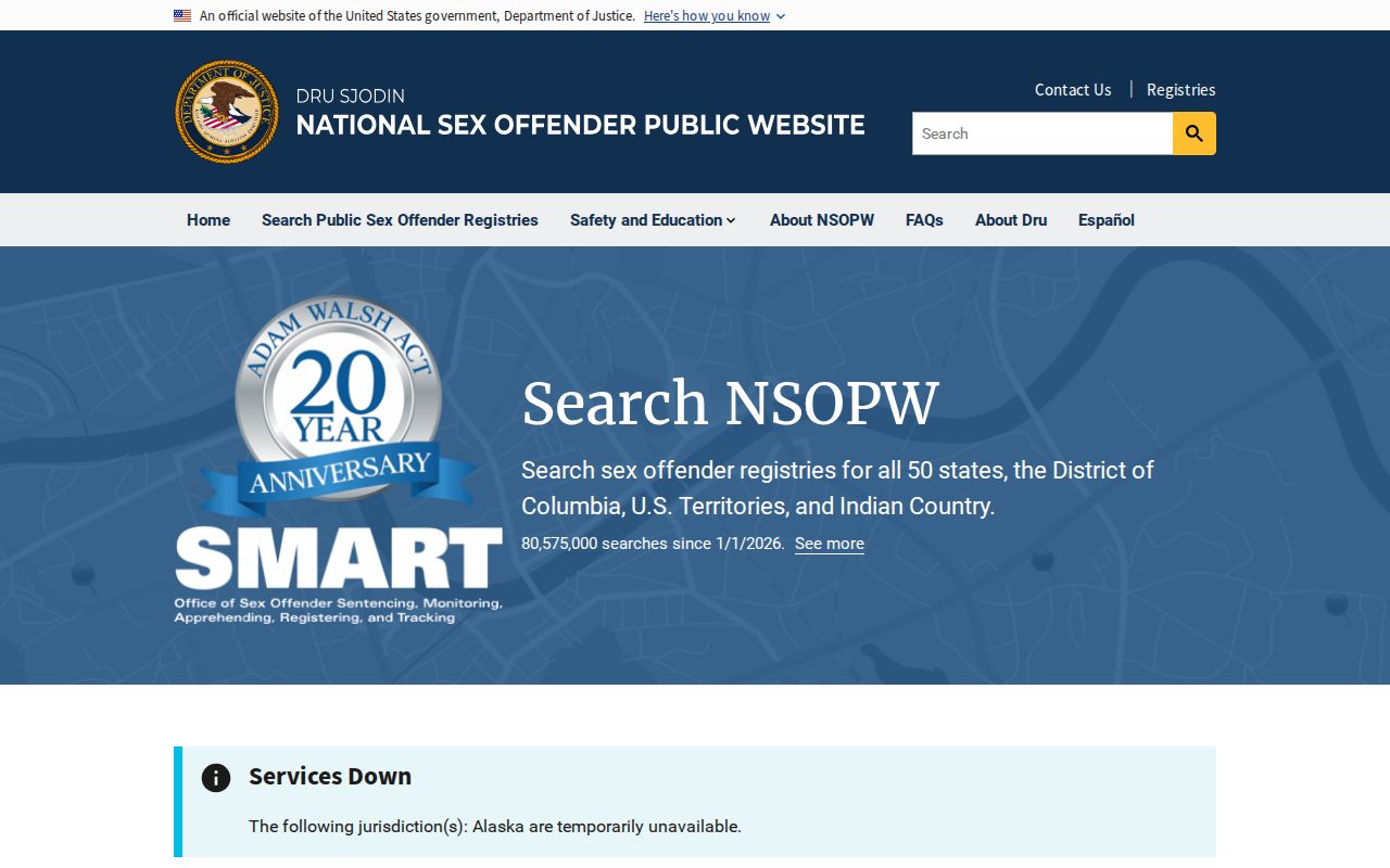 Hendry County sex offender check through national registry search