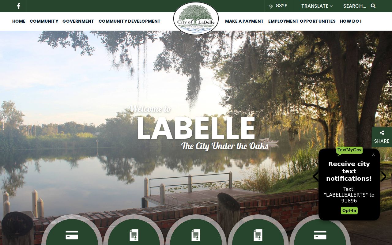 City of LaBelle website for local criminal record routing